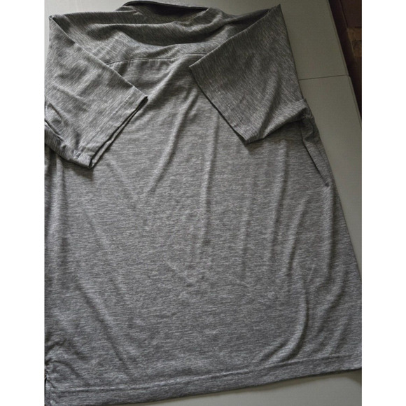 Bolle Gray Heather Polo Shirt Mens Size M Collar Pullover Strech Polyester - Picture 4 of 5
